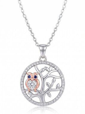Silver Owl Necklace - 925 Sterling Silver, 2019 Charmed Aroma Owl Collection